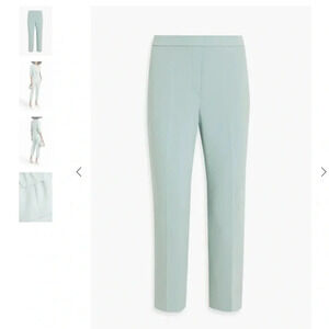 J. McLaughlin NWT mint SILK ankle pants side zip tapered